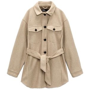 ZARA || Belted Shacket